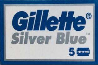 Gilette - Silver Blue Rasierklingen ohne Hintergrund
