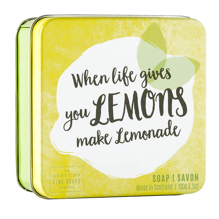 Soap in a tin Lemon ohne Hintergrund