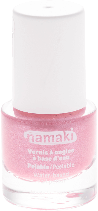 Namaki Bio-Kindernagellack auf Wasserbasis Pink Glitter 21 ohne Hintergrund
