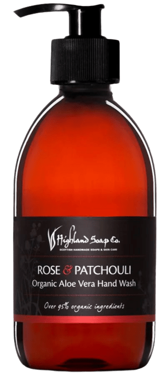 Highland Soaps Bio-Flüssigseife Rose & Patchouli ohne Hintergrund