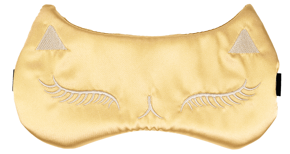 Katzen-Schlafmaske Gold ohne Hintergrund