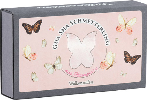 Schmetterlings-Gua Sha Rosenquarz