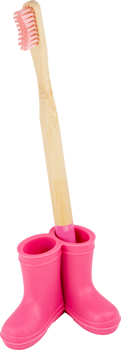 Zahnbürstenhalter Gummistiefel Pink