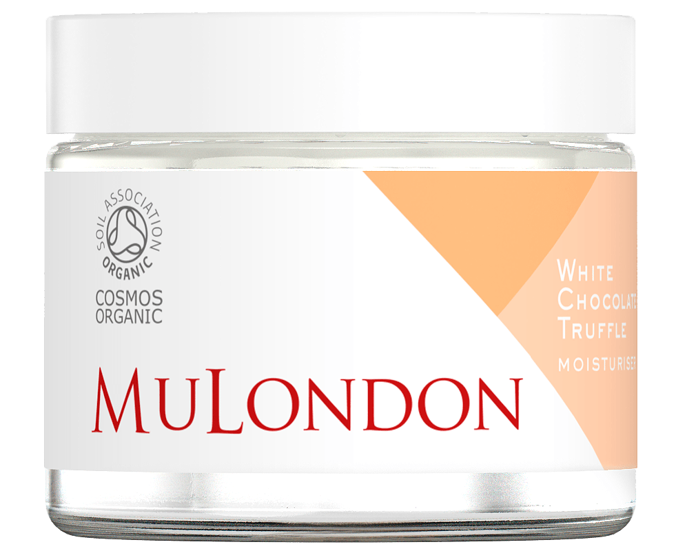 MuLondon Organic White Chocolate Truffle Face Moisturiser ohne Hintergrund