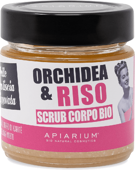 Apiarium Bio Körperpeeling Reis & Orchidee ohne Hintergrund