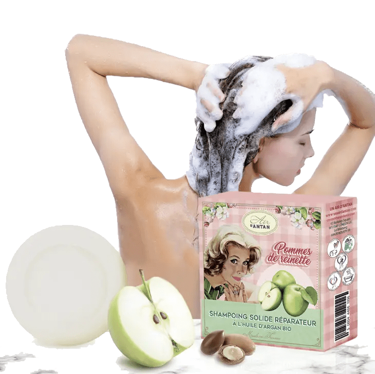 Festes Apfel-Shampoo