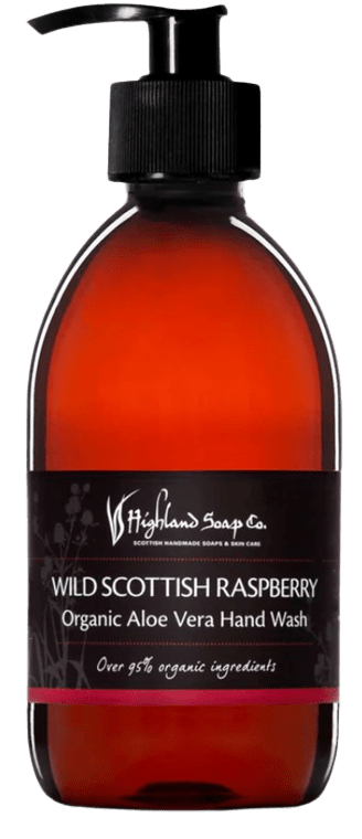Highland Soaps Bio-Flüssigseife Scottish Raspberry ohne Hintergrund