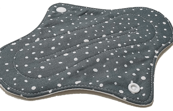 WASH Waschbare Binde super Grau-Dots ohne Hintergrund