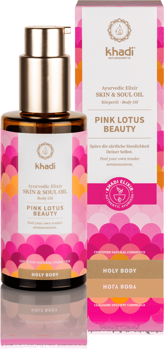 Khadi Körperöl Pink Lotus Beauty ohne Hintergrund