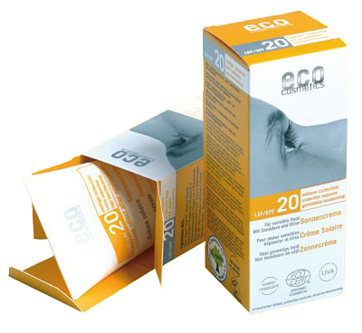 Eco Sonnencreme LSF 20 Sanddorn/Olive ohne Hintergrund