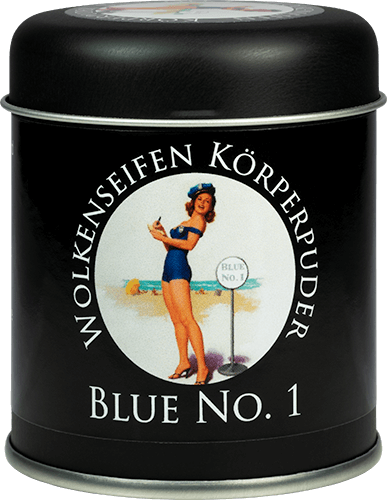 Trockenshampoo (Körperpuder) Blue No. 1 Streudose ohne Hintergrund