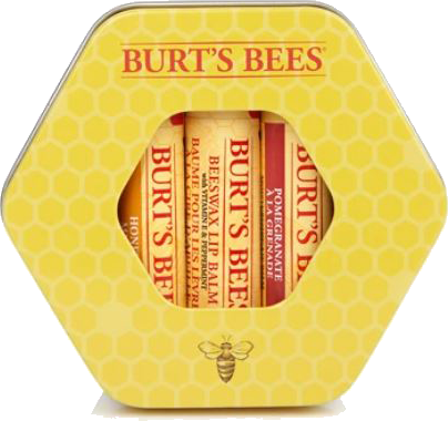 Burt`s Bees New Trio Tin Lip Balm Set ohne Hintergrund