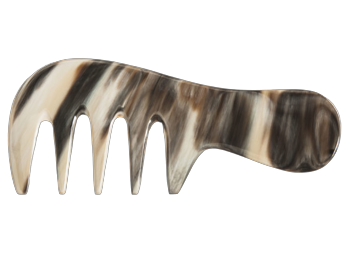 Lockenkamm Horn extrabreit 16 cm ohne Hintergrund