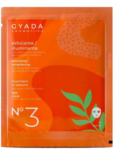 Gyada Cosmetics Peeling Tuch-Gesichts-Maske No. 3 ohne Hintergrund