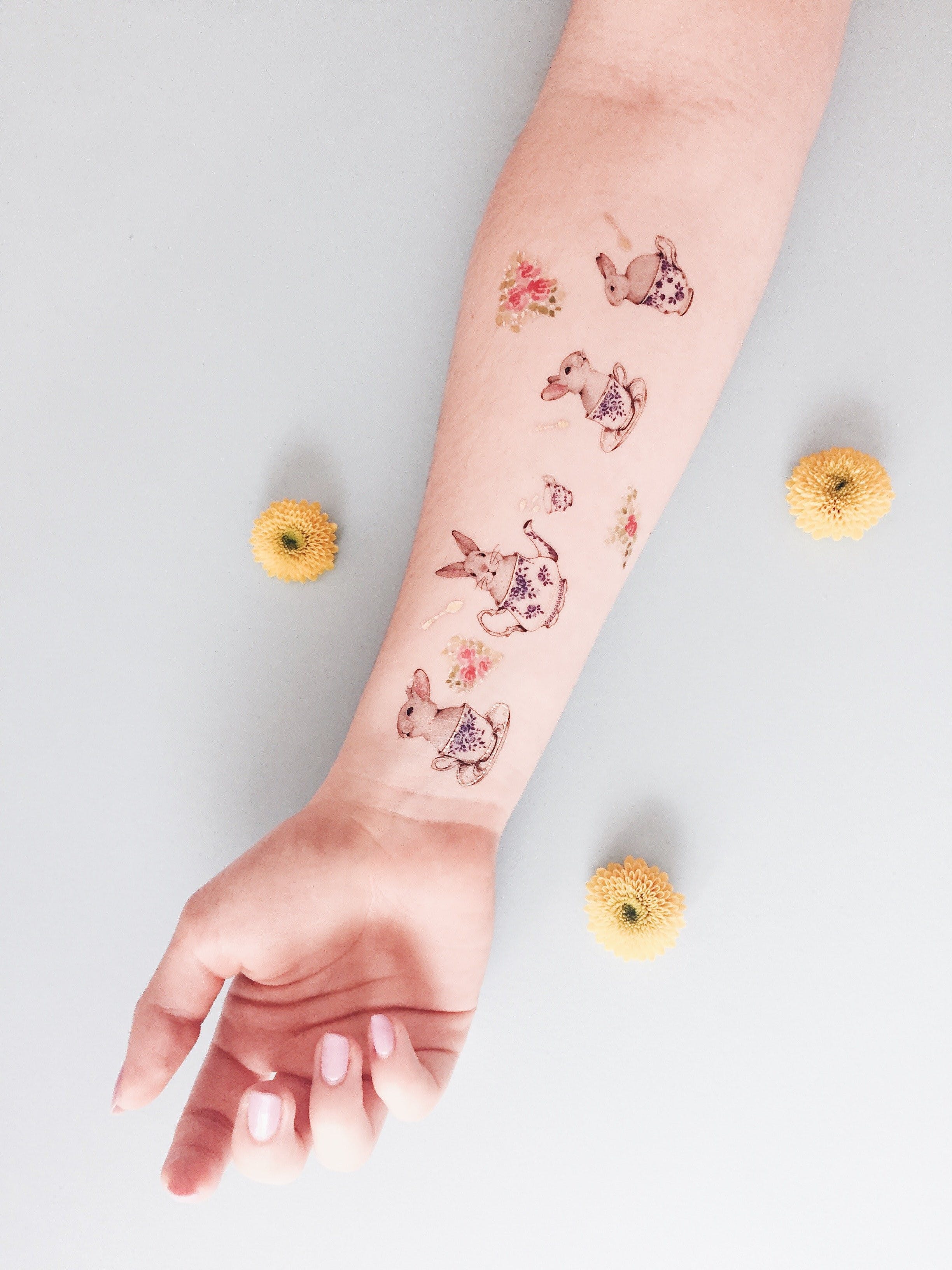 Paperself Tattoo Rabbit Tea Party