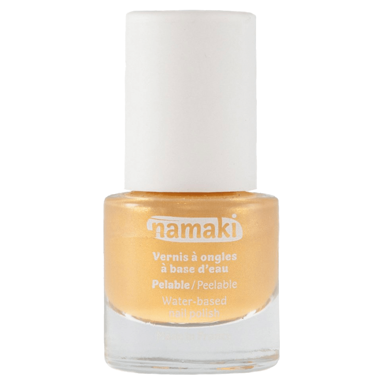 Namaki Bio-Kindernagellack auf Wasserbasis Gold 01 ohne Hintergrund