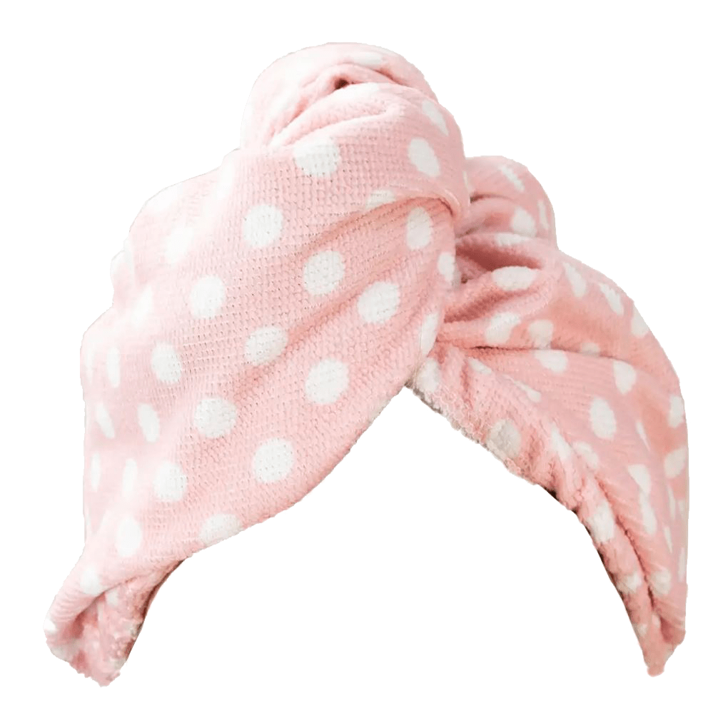 Haar Turban Pink Polka Dot Haar Turban Pink Polka Dot