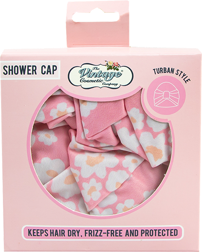 Showercap Turban Blümchen