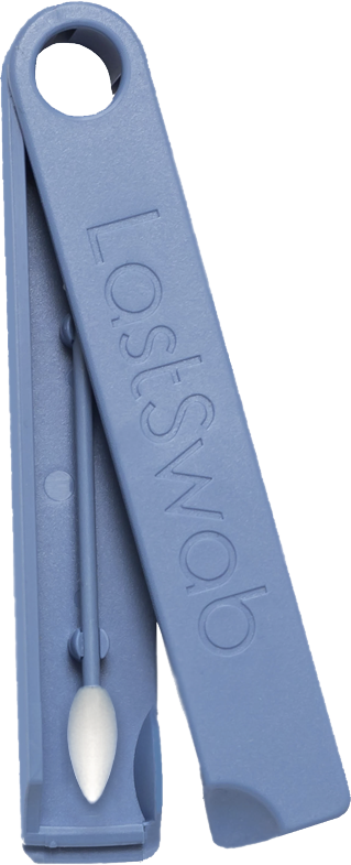 LastSwab - Wiederverwendbare Beauty-Wattestäbchen Blau ohne Hintergrund