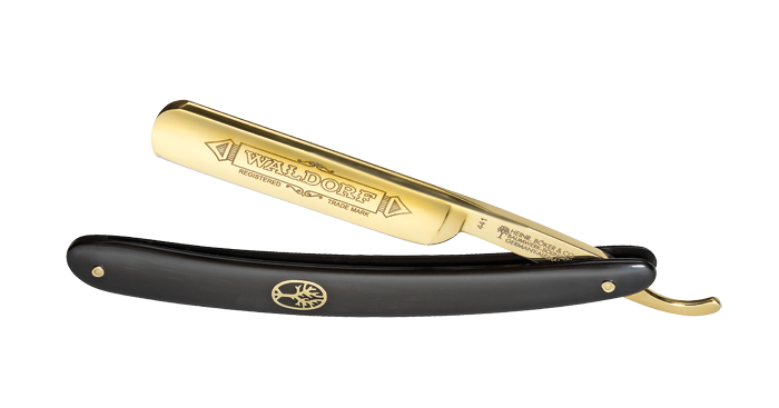 Böker Rasiermesser Waldorf 24 kt. Gold ohne Hintergrund