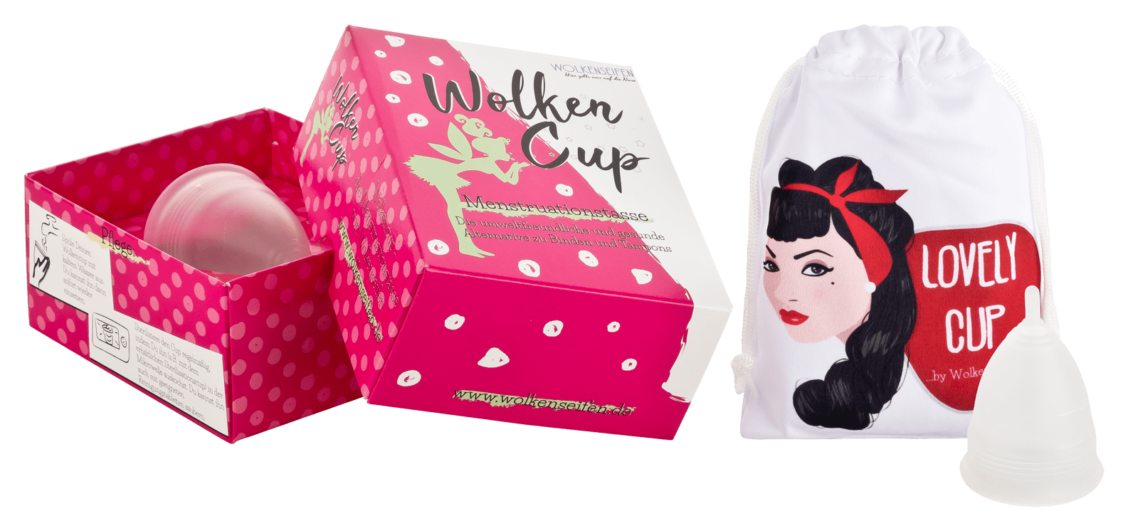 Menstruationstasse Wolkencup klein ohne Hintergrund