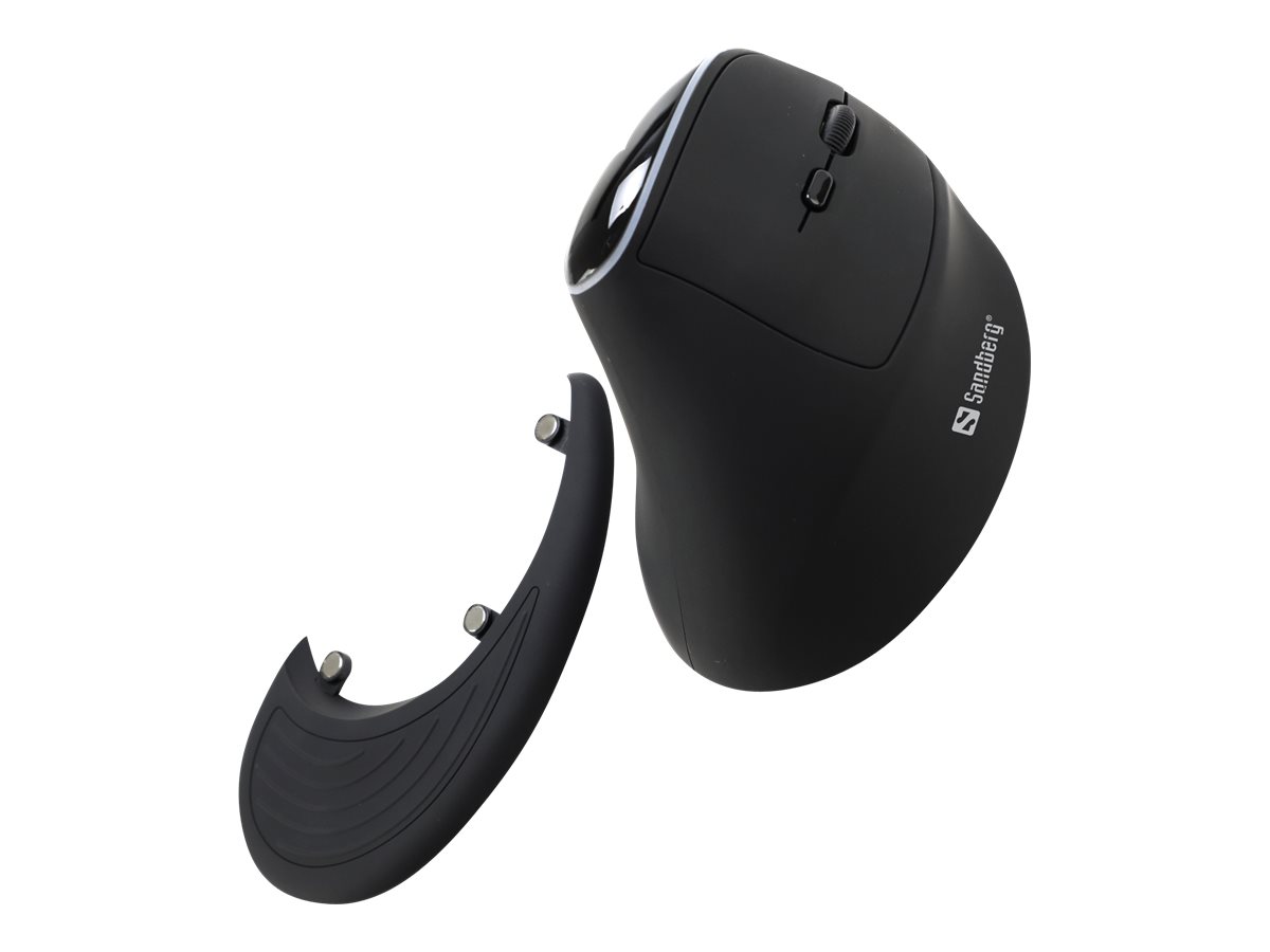 SANDBERG Pro - Vertikale Maus - ergonomisch - optisch - 6 Tasten - kabellos - 2.4 GHz - kabelloser Empfänger (USB)