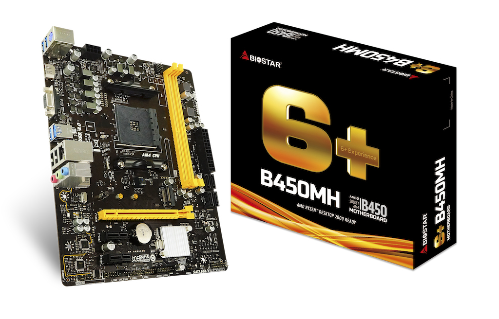 Biostar B450MH - Motherboard - micro ATX - Socket AM4 - AMD B450 Chipsatz - USB 3.1 Gen 1 - Gigabit LAN - Onboard-Grafik (CPU erforderlich)