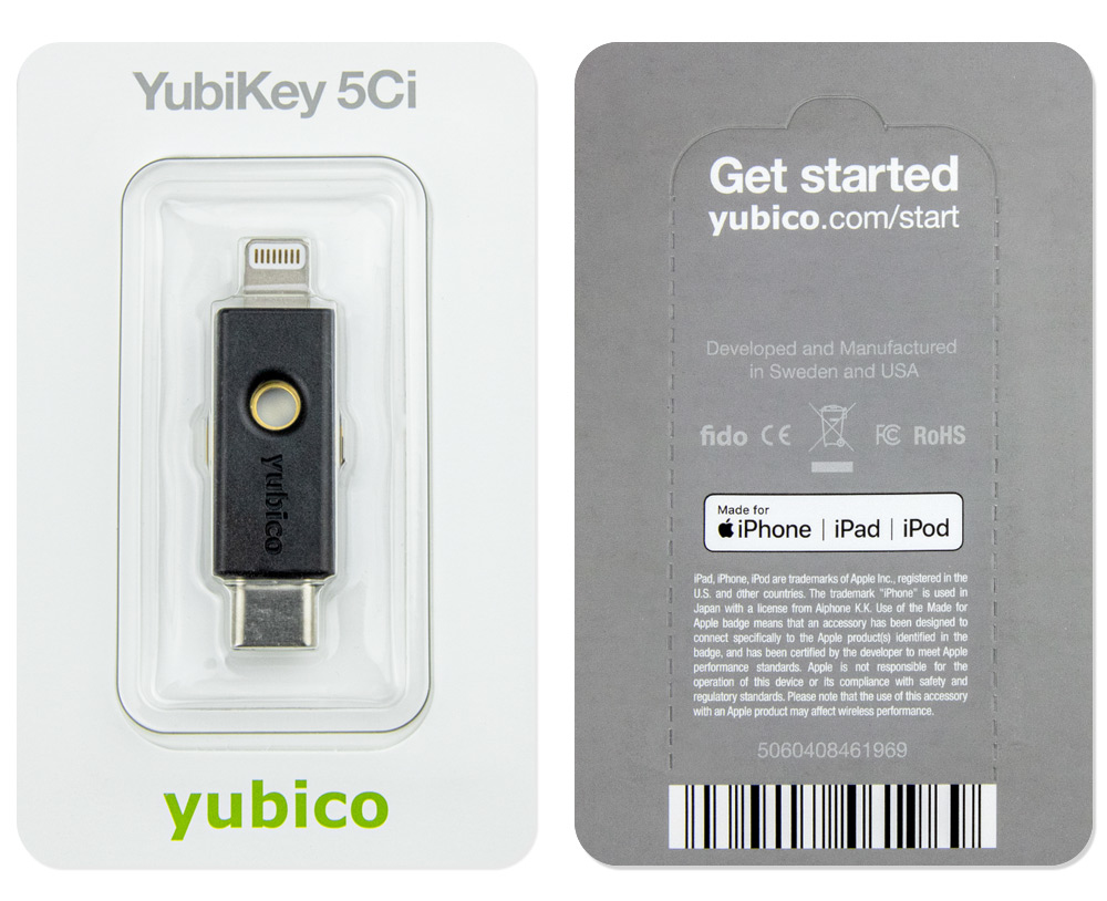 YUBICO YubiKey 5Ci - USB-C/lightning security