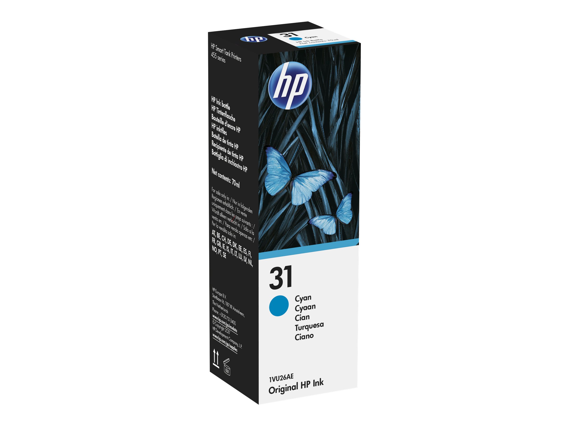 HP 31 - 70 ml - Cyan - Original - Nachfülltinte