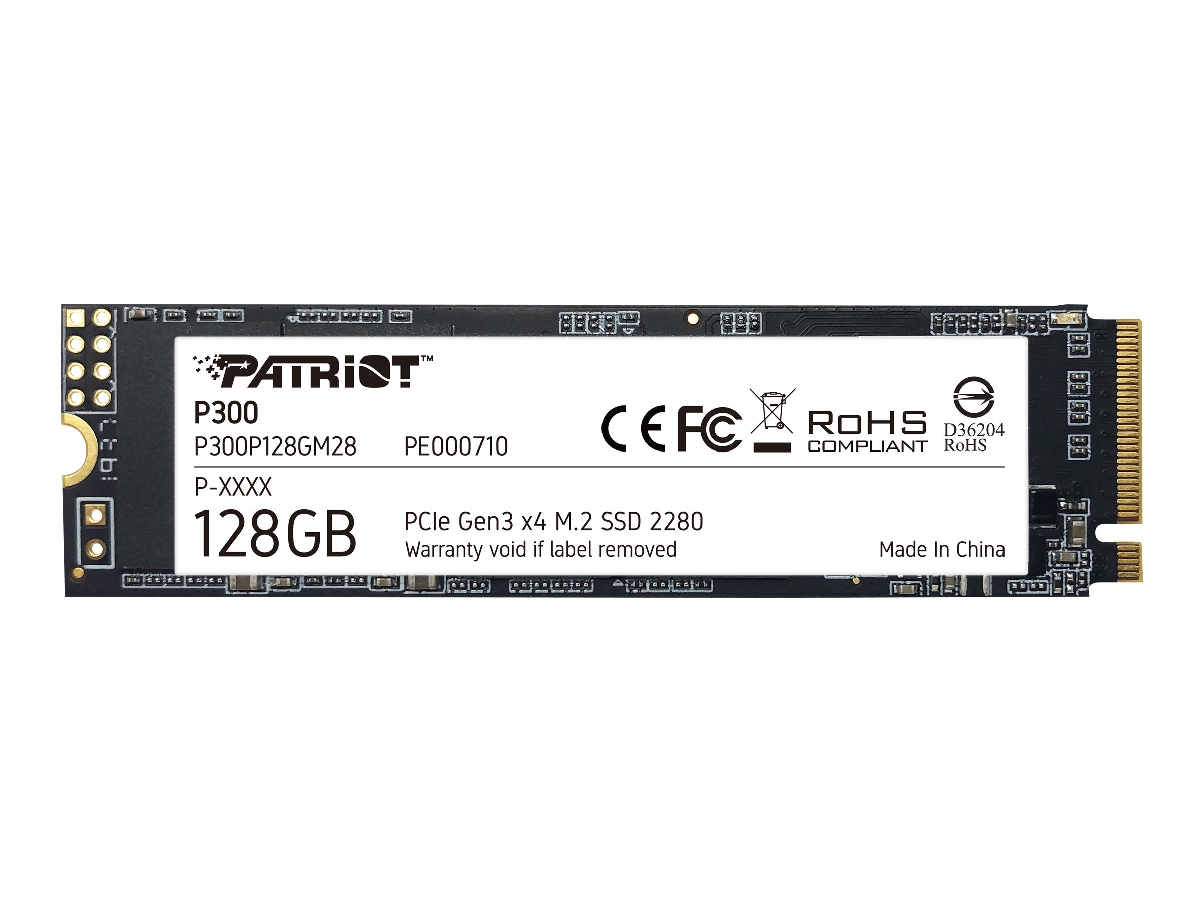 PATRIOT P300 - SSD - 128 GB - intern - M.2 2280 - PCIe 3.0 x4 (NVMe)