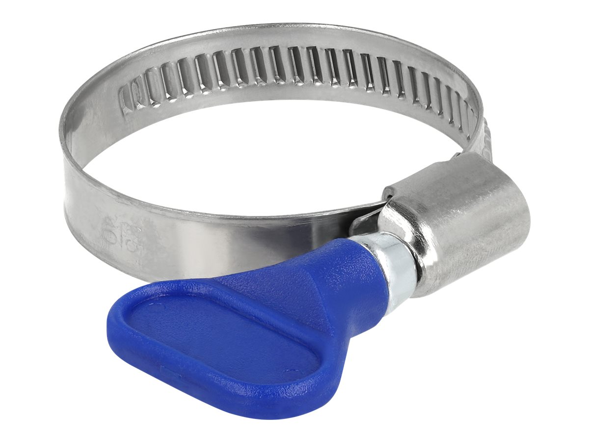 Delock Schlauchschelle - geeignet für 25 - 40 mm Schlauch - Blau (Packung  mit 5)