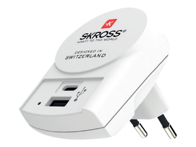 SKROSS Netzteil - 27 Watt - 5.4 A - 2 Ausgabeanschlussstellen (USB, USB-C)