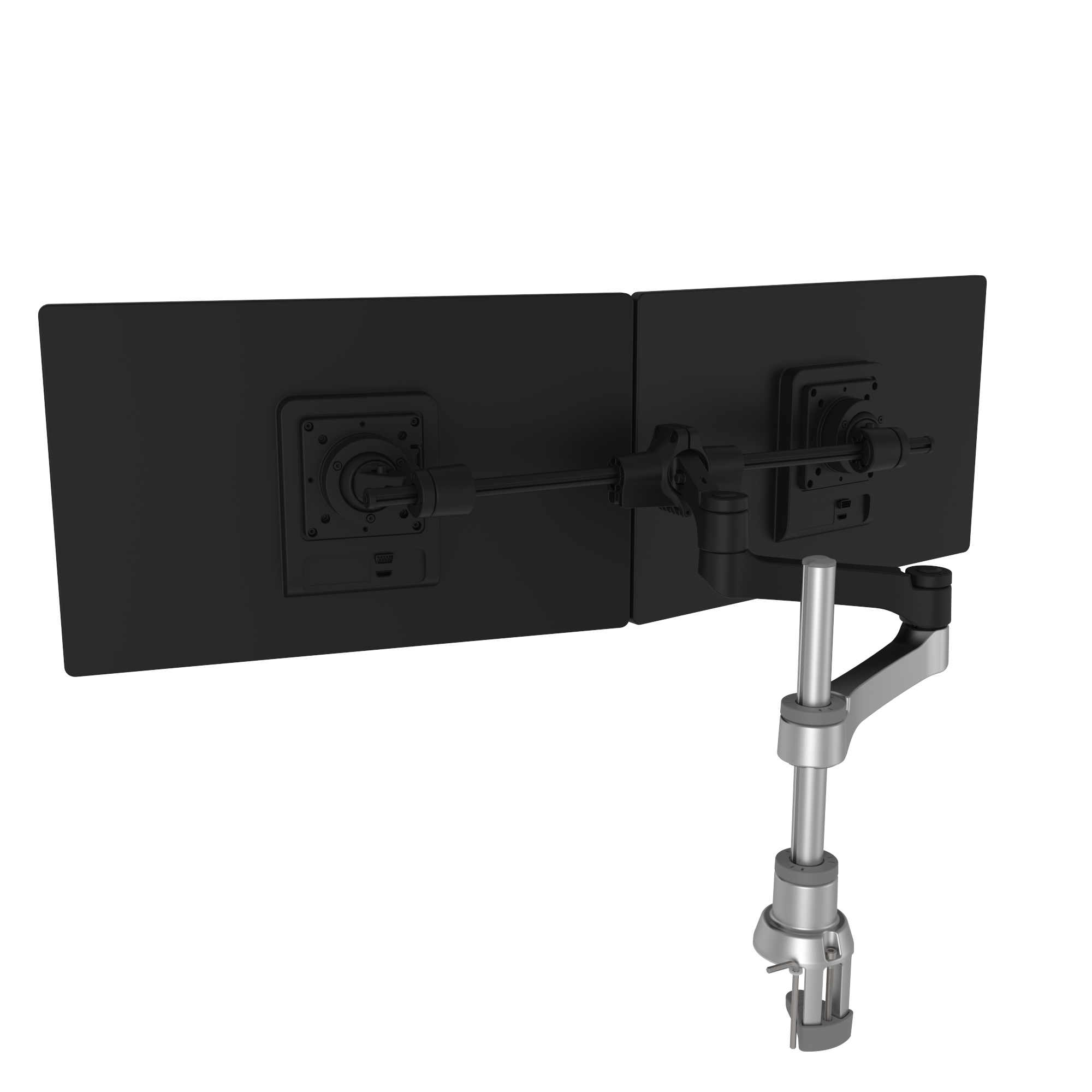 R-Go Zepher 4 Monitor arm plus Smart Bar - Befestigungskit (einstellbarer Monitorarm, Tisch-Montageklemme, Kabeldurchführungsklemme)