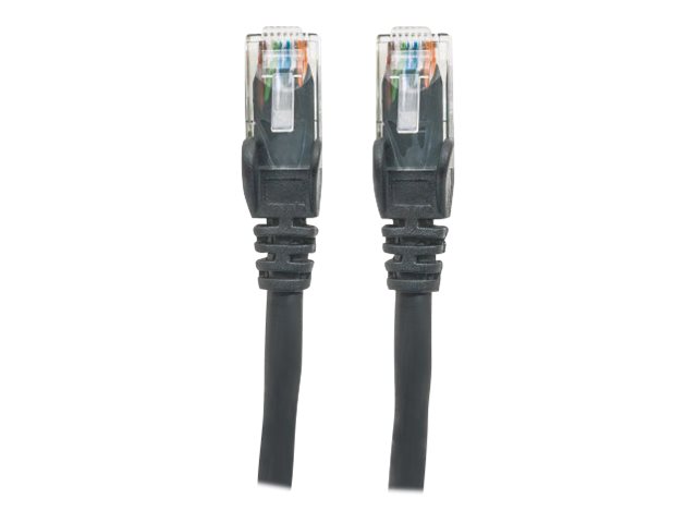 Intellinet Network Patch Cable, Cat6, 2m, Black, CCA, U/UTP, PVC, RJ45, Gold Plated Contacts, Snagless, Booted, Lifetime Warranty, Polybag - Patch-Kabel - RJ-45 (M)