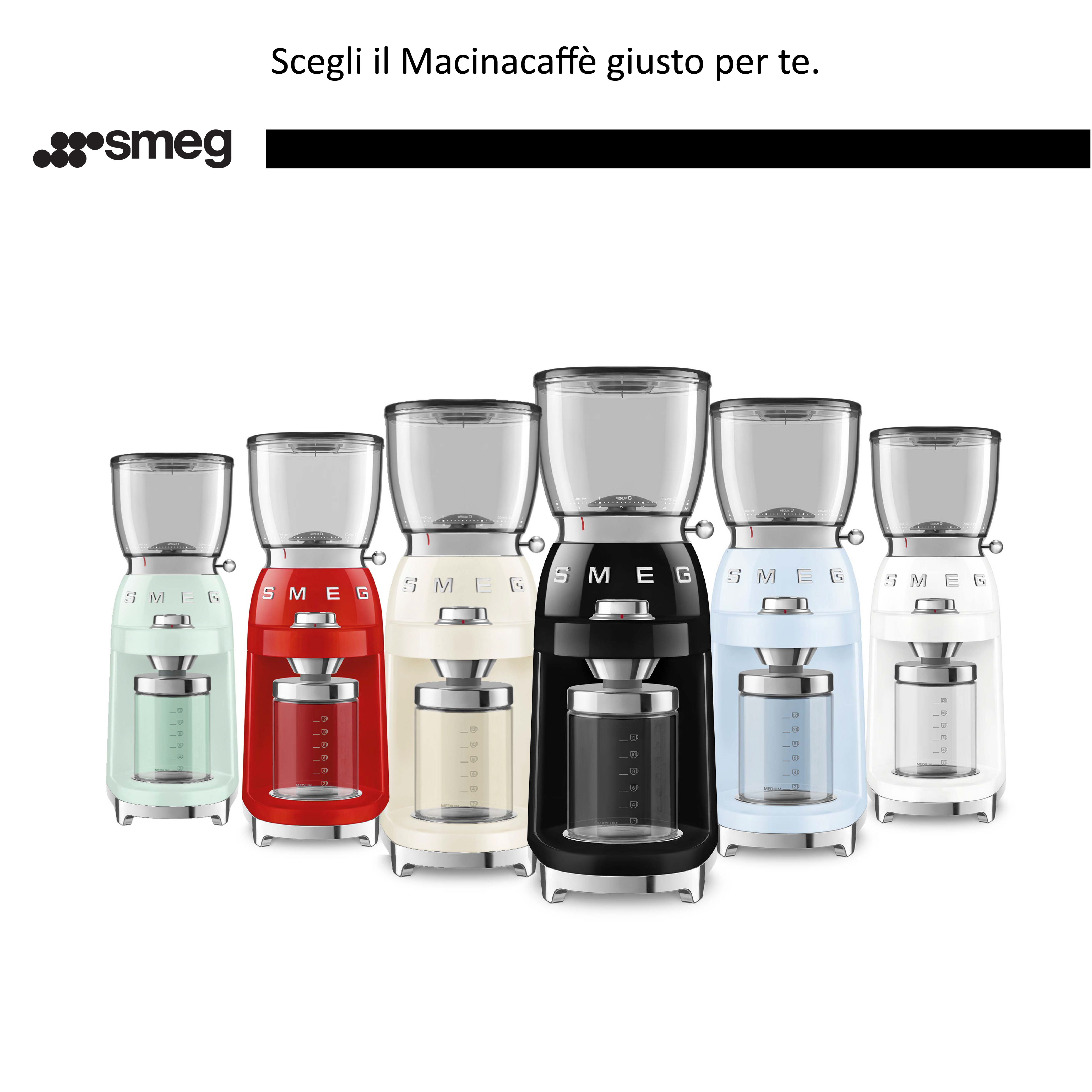 SMEG 50's Style CGF01PGEU - Kaffeemühle - 150 W