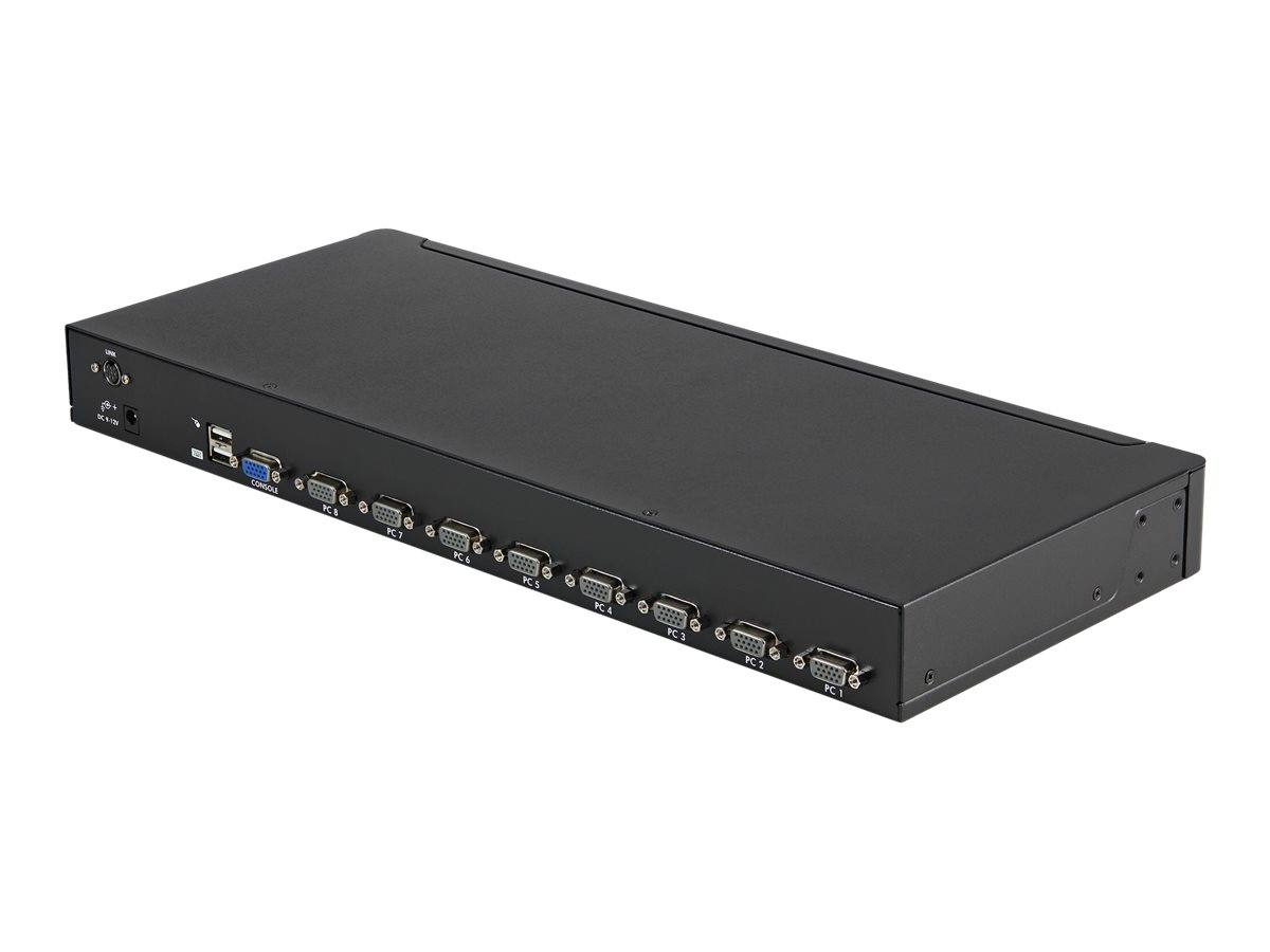 StarTech.com 8 Port 1U Rackmount USB KVM Switch Kit with OSD and Cables - Rack mount KVM - VGA KVM Switch - 8 Port KVM Switch (SV831DUSBUK)