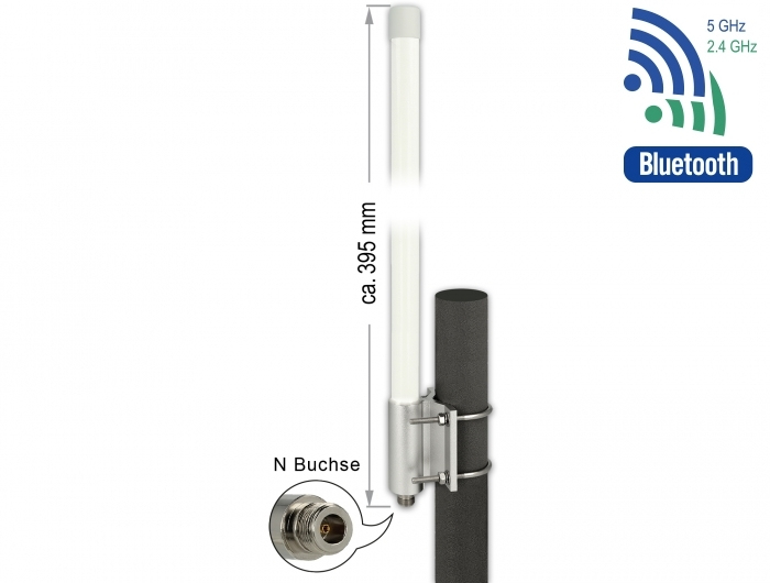Delock Antenne - 39.5 cm - Wi-Fi, Bluetooth