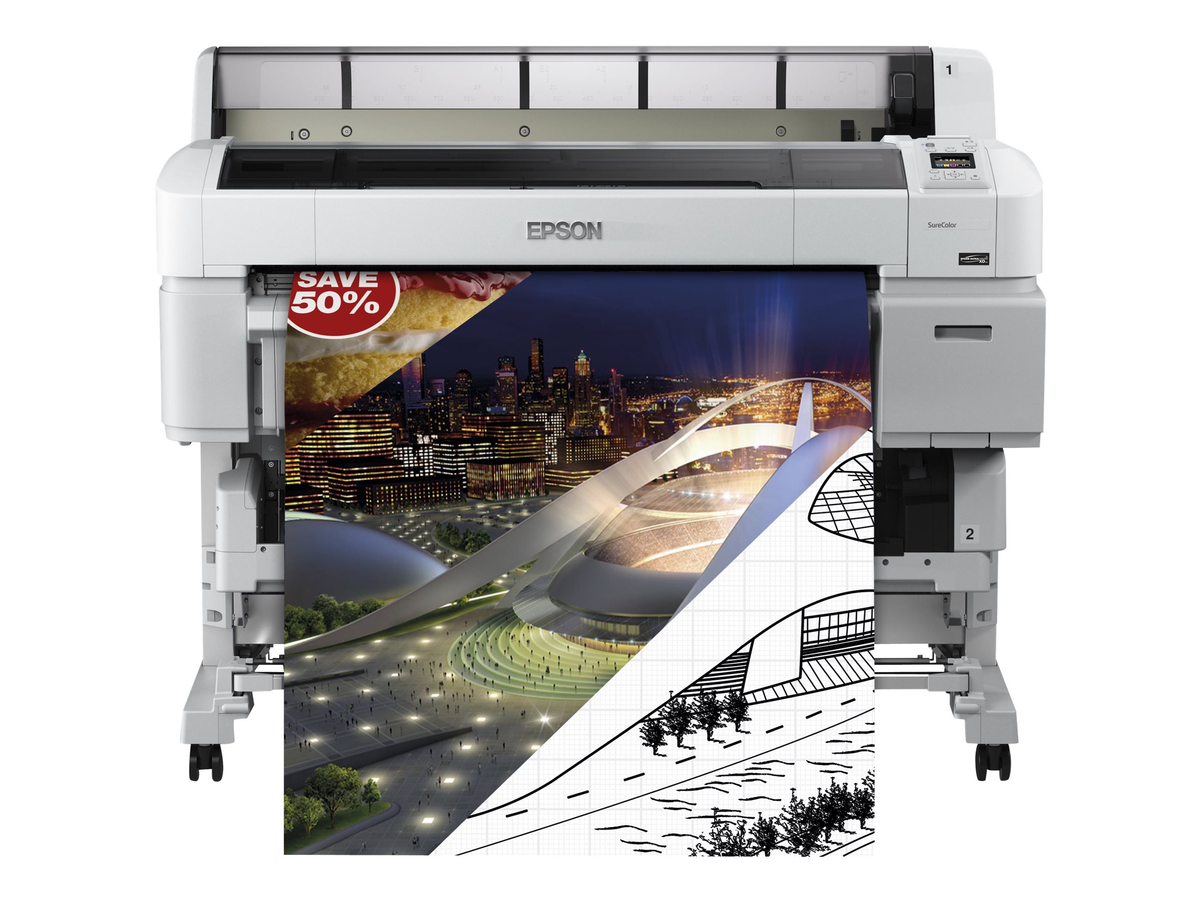 Epson SureColor SC-T5200MFP - 914 mm (36") Multifunktionsdrucker - Farbe - Tintenstrahl - 965.2 x 2438.4 mm (Original)