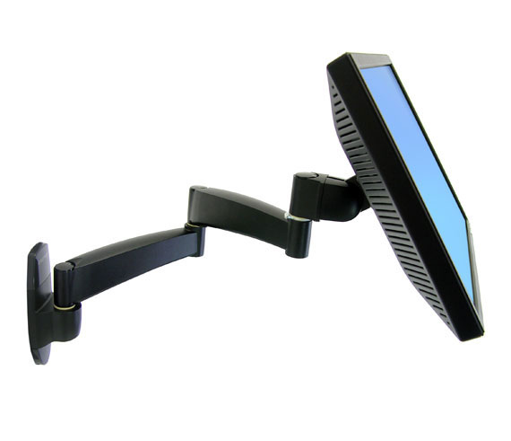Ergotron 200 Series - Befestigungskit (Wandarm) - für Monitor - Stahl - Schwarz - Bildschirmgröße: bis zu 81,3 cm (bis zu 32 Zoll)