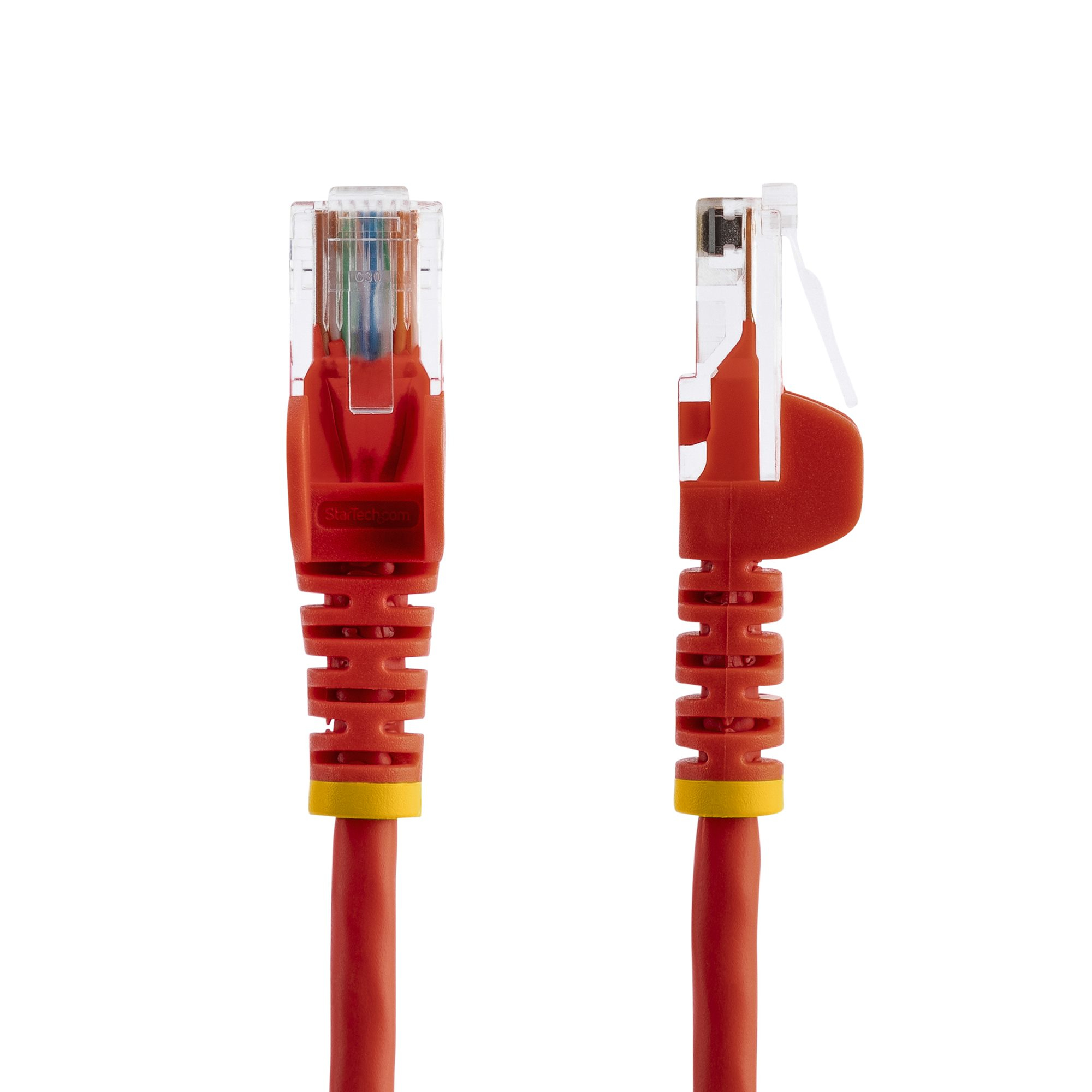 StarTech.com 0,5m Cat5e Ethernet Netzwerkkabel Snagless mit RJ45 - Cat 5e UTP Kabel - Rot - Patch-Kabel - RJ-45 (M)