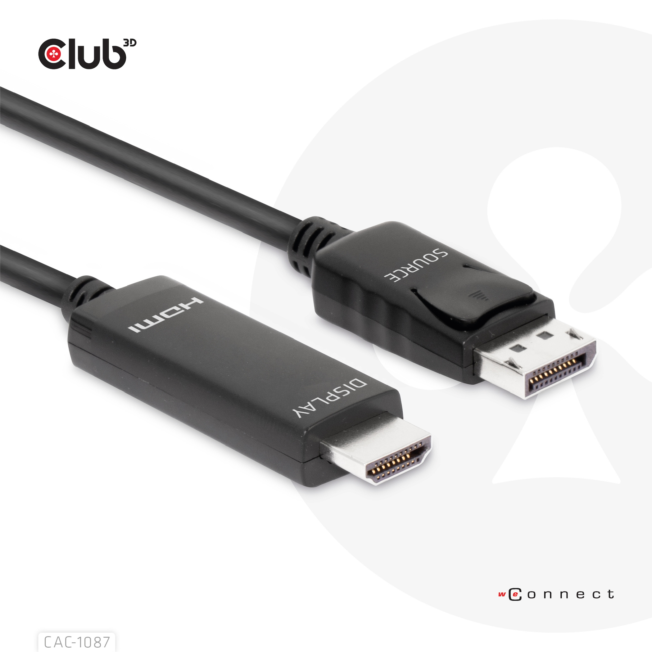 Club 3D Adapterkabel - DisplayPort männlich zu HDMI männlich