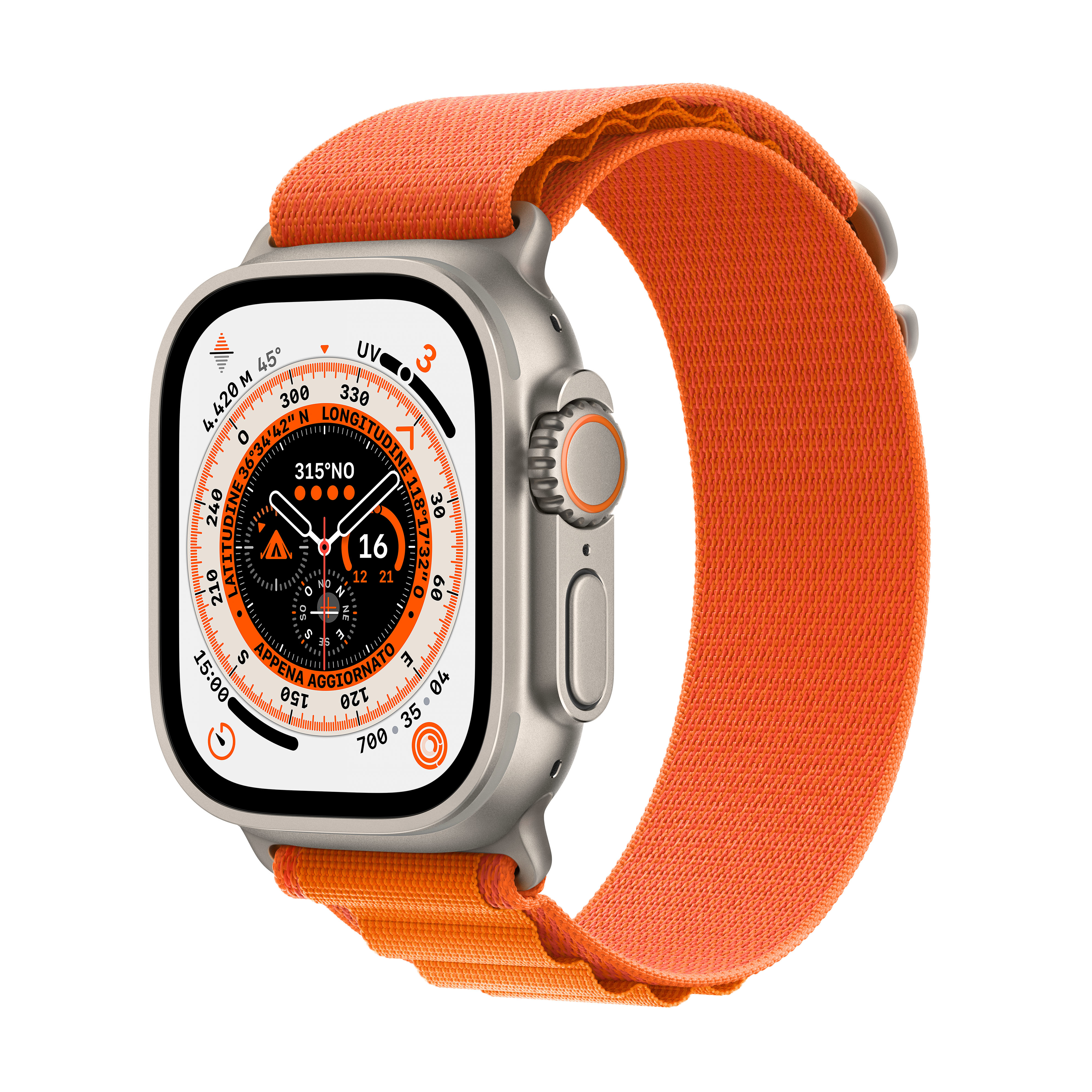 Apple Watch Ultra - 49 mm - Titan - intelligente Uhr mit Alpine Loop