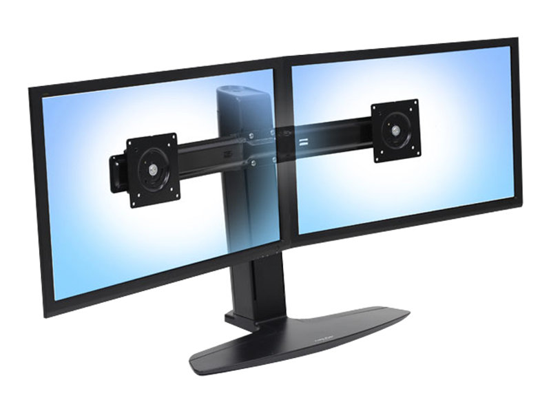 Ergotron Neo-Flex Dual LCD Monitor Lift Stand - Aufstellung für 2 LCD-Displays - Schwarz - Bildschirmgröße: bis zu 61 cm (bis zu 24 Zoll)
