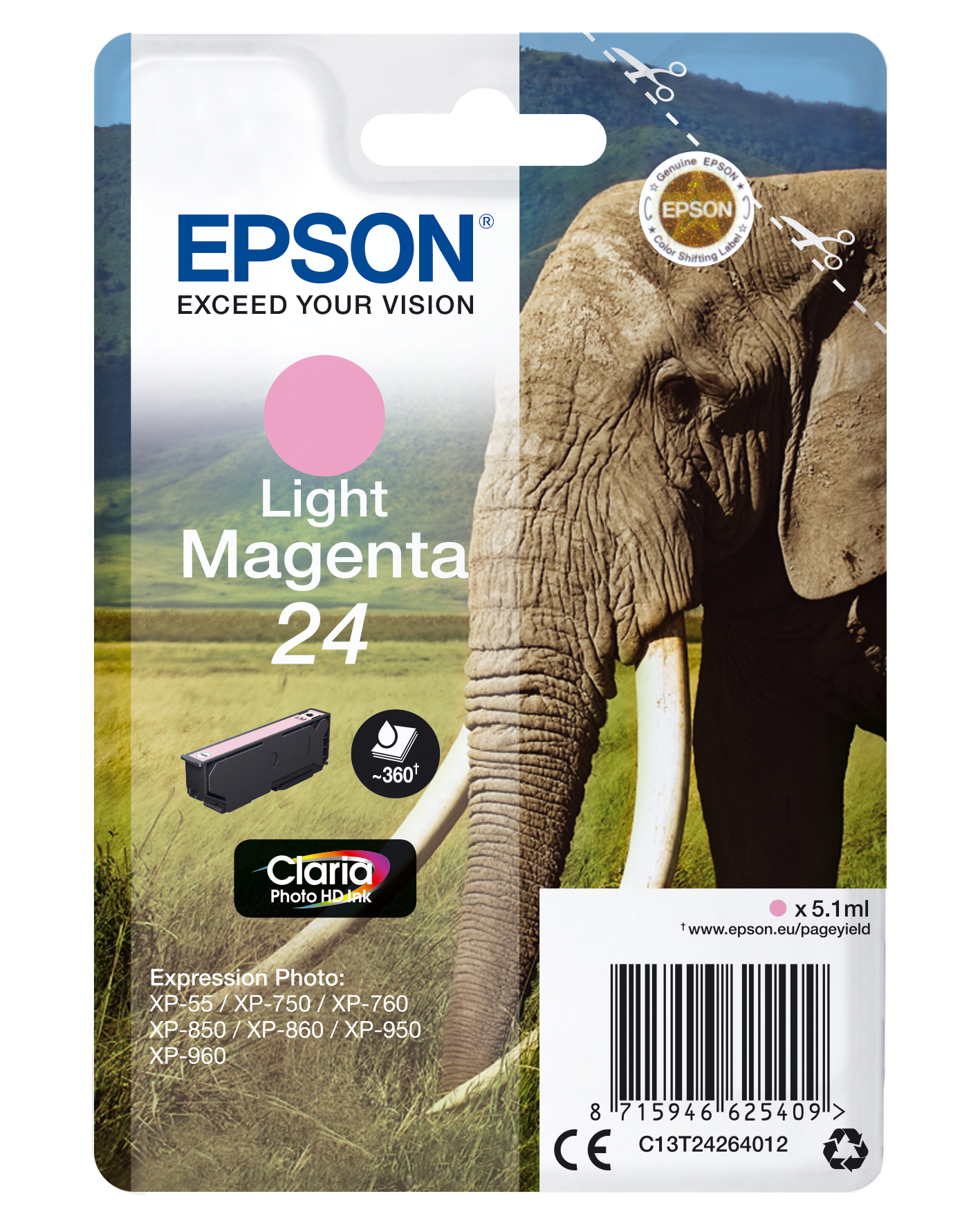 Epson 24 - 5.1 ml - hellmagentafarben - Original