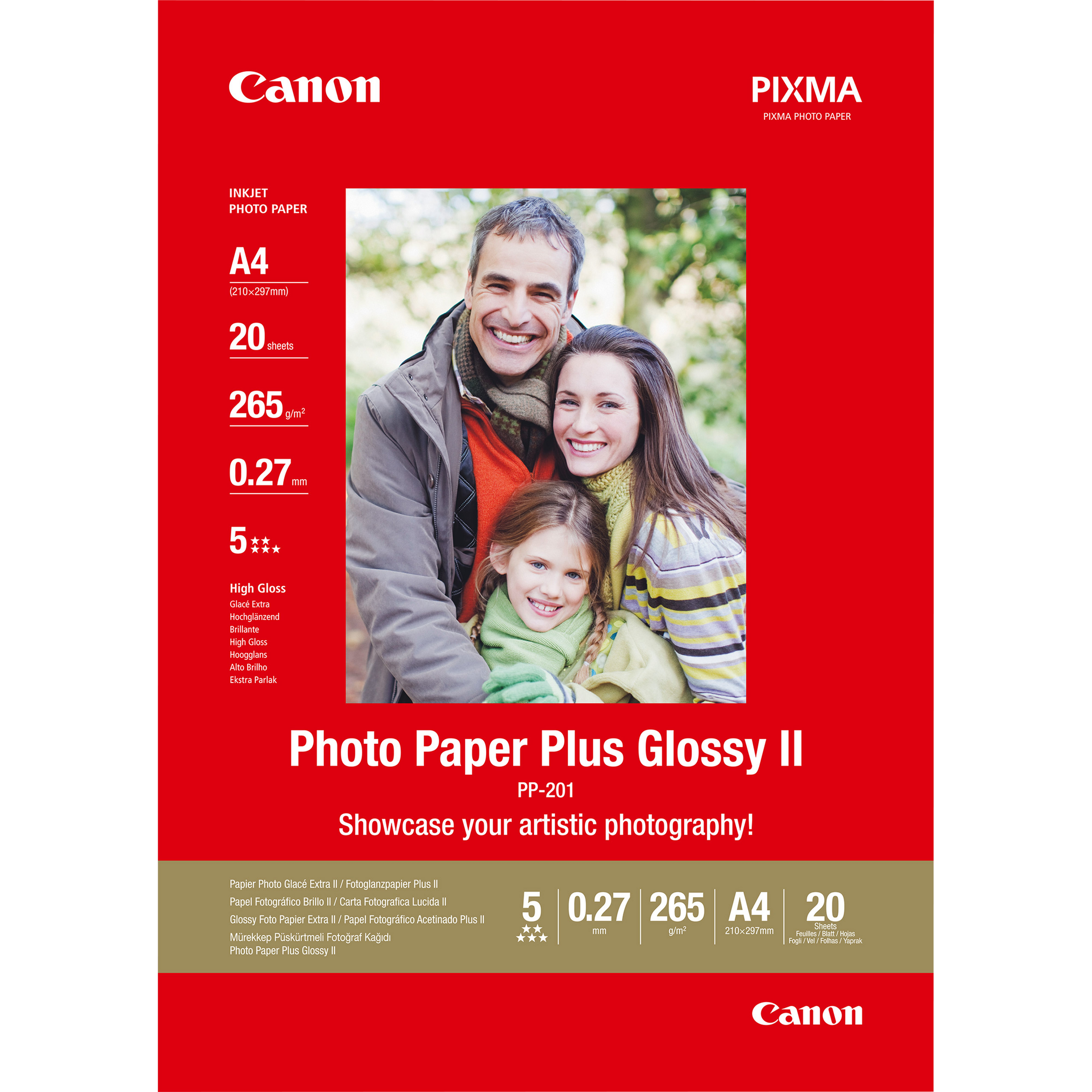 Canon Photo Paper Plus Glossy II PP-201 - Glänzend - A4 (210 x 297 mm)