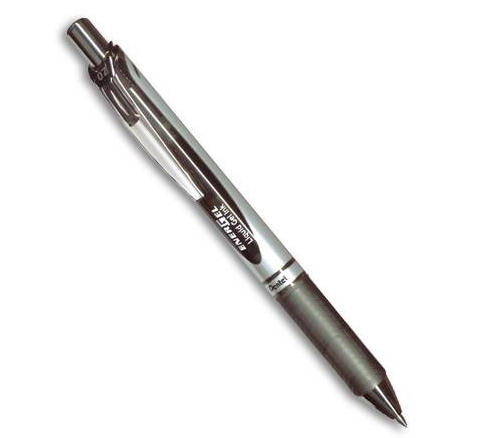 Pentel Energel XM Klick - Anklippbarer versenkbarer Stift - Schwarz - Schwarz - 0,7 mm - Beidhändig - 12 Stück(e)