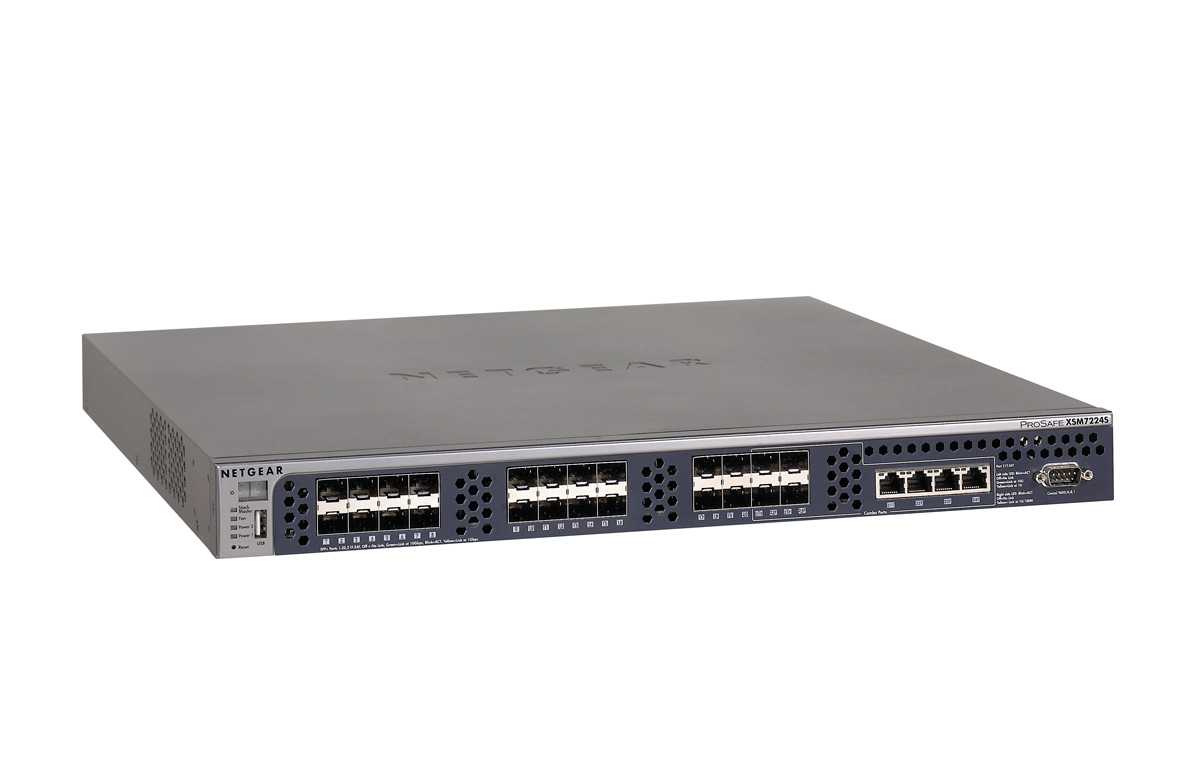 Netgear XSM7224S - Switch - L2+ - managed - 24 x SFP+ + 4 x Shared 10GBase-T