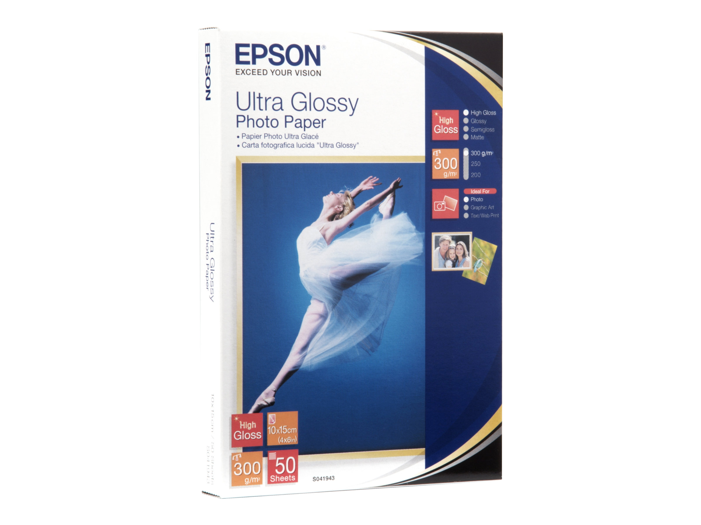 Epson Ultra Glossy Photo Paper - Glänzend - 100 x 150 mm 50 Blatt Fotopapier