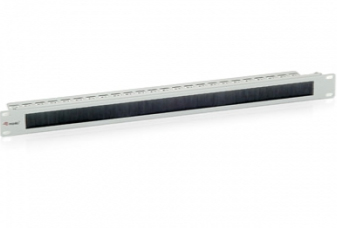 Equip Rack-Bürstenleiste - Schwarz, RAL 9005 - 1U - 48.3 cm (19")