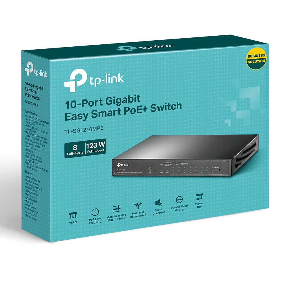 TP-LINK 10P Gigabit Easy Smart Switch - Switch - 1 Gbps